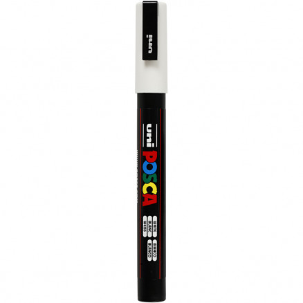 Uni Posca Marker, Strichstärke: 0,9-1,3mm, PC-3M, 1 Stk, Weiß Uni Posca Marker, Strichstärke: 0,9-1,3mm, PC-3M, 1 Stk, Weiß von Uni-Posca