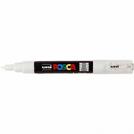 Uni Posca Stift Extra Fein Weiß 0,7mm von Uni-Posca