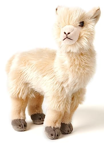 Uni-Toys - Alpaka beige, stehend - 23 cm (Höhe) - Plüsch-Lama - Plüschtier, Kuscheltier von Uni-Toys