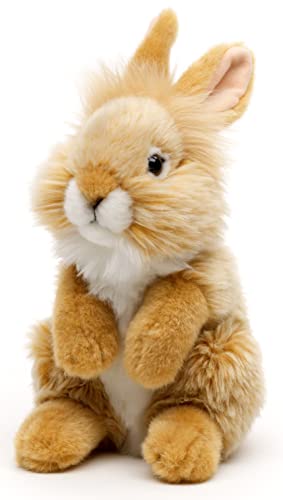 Uni-Toys - Angorakaninchen beige, stehend - 18 cm (Höhe) - Plüsch-Hase, Kaninchen - Plüschtier, Kuscheltier von Uni-Toys