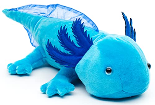 Uni-Toys - Axolotl (blau) - 32 cm (Länge) - Plüsch-Wassertier - Plüschtier, Kuscheltier von Uni-Toys