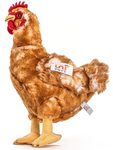 Uni-Toys - Henne braun - 37 cm (Höhe) - Plüsch-Huhn, Vogel - Plüschtier, Kuscheltier von Uni-Toys