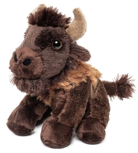 Uni-Toys - Bison Plushie - 13 cm (Höhe) - Plüsch-Büffel, Wisent, Rind - Plüschtier, Kuscheltier von Uni-Toys