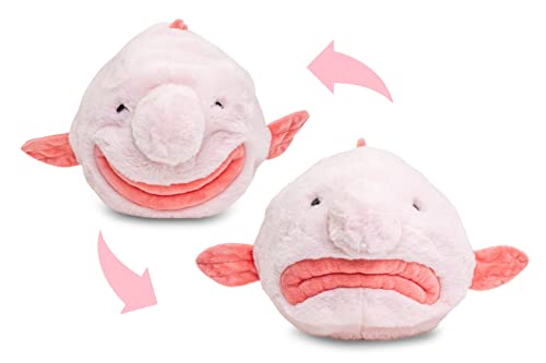 Uni-Toys - Blobfisch Flip-Plüschtier - 29 cm (Länge) - Plüsch-Fisch - Stofftier, Kuscheltier von Uni-Toys