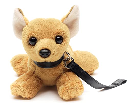 Uni-Toys - Chihuahua Plushie (mit Leine) - 20 cm (Länge) - Plüsch-Hund, Haustier - Plüschtier, Kuscheltier von Uni-Toys