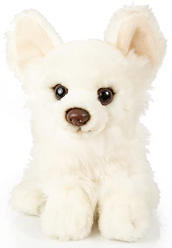 Uni-Toys - Chihuahua weiß, sitzend - 18 cm (Länge) - Plüsch-Hund - Plüschtier, Kuscheltier von Uni-Toys