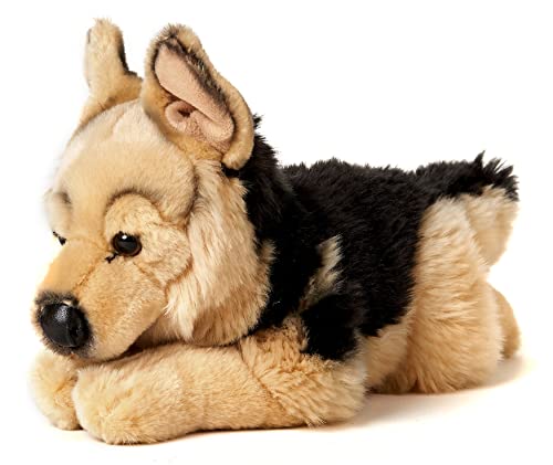 Uni-Toys - Deutscher Schäferhund, liegend - 37 cm (Länge) - Plüsch-Hund, Haustier - Plüschtier, Kuscheltier von Uni-Toys