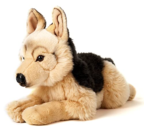 Uni-Toys - Deutscher Schäferhund, liegend - 40 cm (Länge) - Plüsch-Hund, Haustier - Plüschtier, Kuscheltier von Uni-Toys