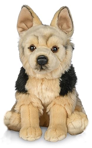 Uni-Toys - Deutscher Schäferhund, sitzend - 27 cm (Höhe) - Plüsch-Hund - Plüschtier, Kuscheltier von Uni-Toys