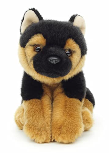 Uni-Toys - Deutscher Schäferhund Welpe, sitzend - 20 cm (Höhe) - Plüsch-Hund, Haustier - Plüschtier, Kuscheltier von Uni-Toys