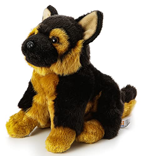 Uni-Toys - Deutscher Schäferhund Welpe, sitzend - Ohne Leine - 18 cm (Höhe) - Plüsch-Hund, Haustier - Plüschtier, Kuscheltier von Uni-Toys