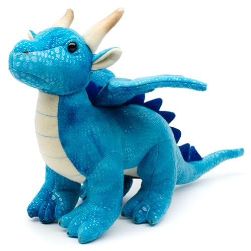 Uni-Toys - Drache blau - 26 cm (Länge) - Plüsch-Fabeltier - Plüschtier, Kuscheltier von Uni-Toys