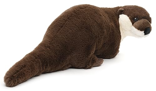 Uni-Toys - Eco-Line - Otter, stehend - 100% recyceltes Material - 42 cm (Länge) - Plüsch-Otter - Plüschtier, Kuscheltier von Uni-Toys