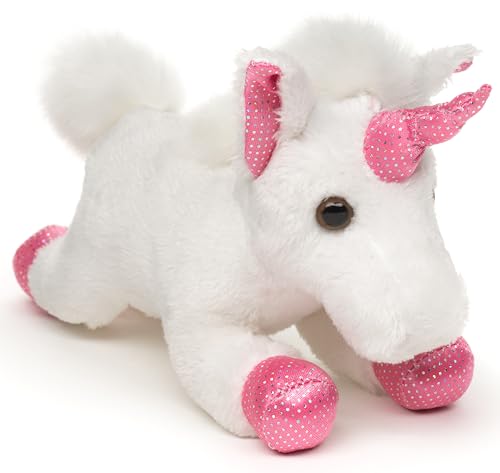 Uni-Toys - Einhorn Plushie, liegend (weiß) - 18 cm (Länge) - Plüsch-Pferd - Plüschtier, Kuscheltier von Uni-Toys