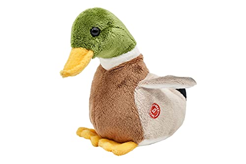 Uni-Toys - Ente mit Stimme - 16 cm (Länge) - Plüsch-Vogel - Plüschtier, Kuscheltier von Uni-Toys