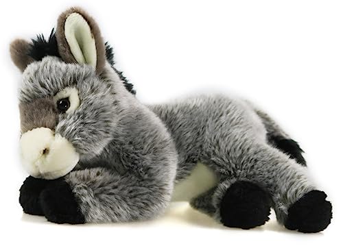 Uni-Toys - Esel, liegend - 28 cm (Länge) - Plüschtier, Kuscheltier von Uni-Toys