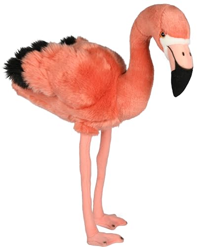 Uni-Toys - Flamingo rosa, stehend - 46 cm (Höhe) - Plüsch-Vogel - Plüschtier, Kuscheltier von Uni-Toys