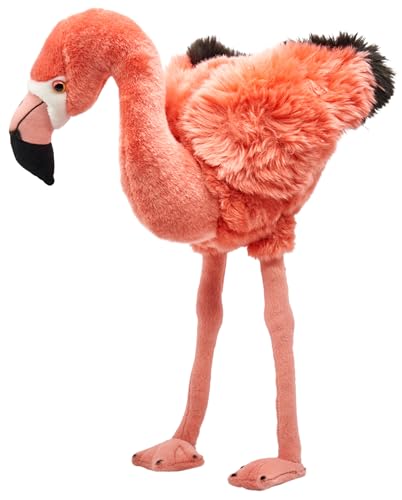 Uni-Toys - Flamingo rosa, stehend - 46 cm (Höhe) - Plüsch-Vogel - Plüschtier, Kuscheltier von Uni-Toys