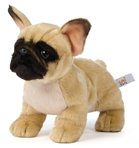 Uni-Toys - Französische Bulldogge (beige) - Ohne Leine - 26 cm (Länge) - Plüsch-Hund - Plüschtier, Kuscheltier von Uni-Toys