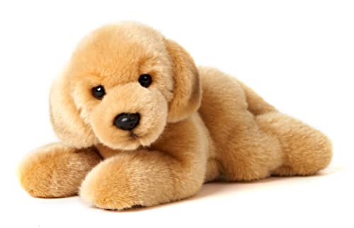 Uni-Toys - Golden Retriever Welpe, liegend - 24 cm (Länge) - Plüsch-Hund, Haustier - Plüschtier, Kuscheltier von Uni-Toys