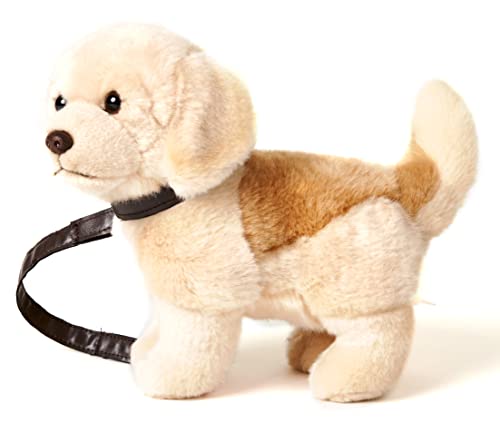 Uni-Toys - Golden Retriever Welpe, stehend (mit Leine) - 22 cm (Höhe) - Plüsch-Hund, Haustier - Plüschtier, Kuscheltier von Uni-Toys