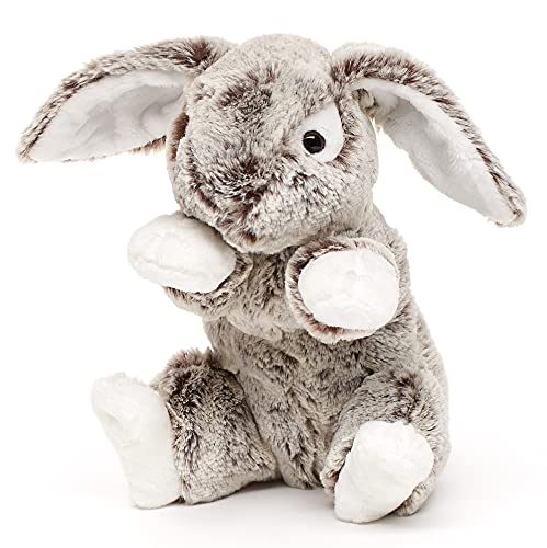 Uni-Toys - Hase mit Schlappohren, groß - Dunkelbraun-meliert - superweich - 22 cm (Höhe) - Plüsch-Kaninchen - Plüschtier, Kuscheltier von Uni-Toys