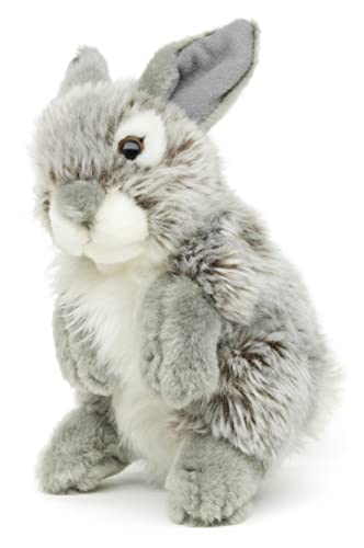 Uni-Toys - Hase, stehend (grau) - 18 cm (Höhe) - Plüsch-Kaninchen - Plüschtier, Kuscheltier von Uni-Toys
