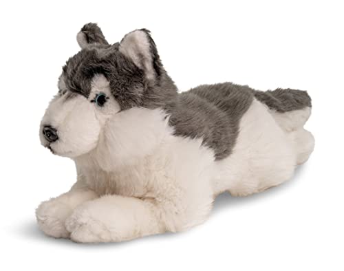 Uni-Toys - Husky grau, liegend - 38 cm (Länge) - Plüsch-Hund - Plüschtier, Kuscheltier von Uni-Toys