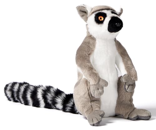 Uni-Toys - Katta-Lemur, sitzend - 21 cm (Höhe) - Plüsch-AFFE - Plüschtier, Kuscheltier von Uni-Toys