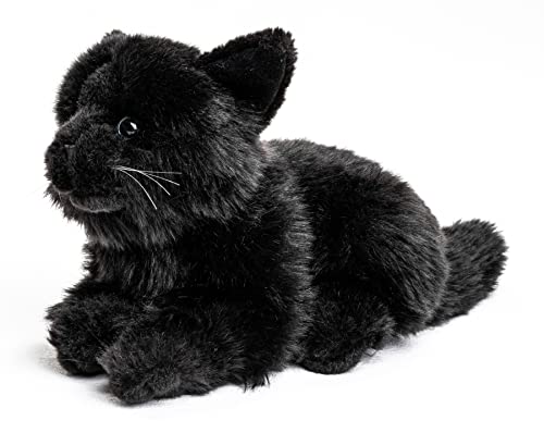 Uni-Toys - Katze schwarz, liegend - 20 cm (Länge) - Plüsch-Kätzchen - Plüschtier, Kuscheltier von Uni-Toys