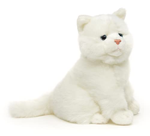 Uni-Toys - Katze weiß, sitzend - 21 cm (Höhe) - Plüsch-Kätzchen - Plüschtier, Kuscheltier von Uni-Toys