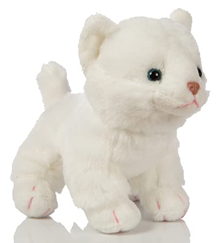 Uni-Toys - Katzen-Baby (weiß), stehend - 13 cm (Höhe) - Plüsch-Kätzchen - Plüschtier, Kuscheltier, HT-30301 von Uni-Toys