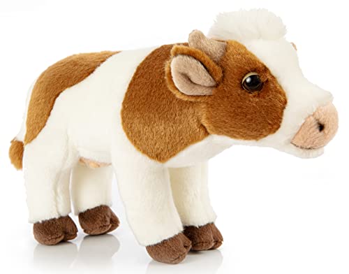 Uni-Toys - Kuh mit muhender Stimme, stehend - 29 cm (Länge) - Plüsch-Rind - Plüschtier, Kuscheltier von Uni-Toys