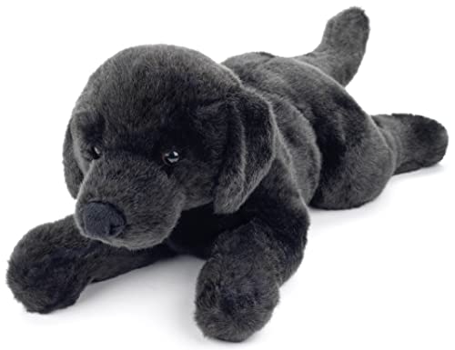 Uni-Toys - Labrador schwarz, liegend - 40 cm (Länge) - Plüsch-Hund, Haustier - Plüschtier, Kuscheltier von Uni-Toys