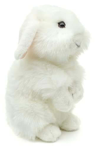 Uni-Toys - Löwenkopf-Kaninchen mit hängenden Ohren - stehend - weiß - 23 cm (Höhe) - Plüsch-Hase - Plüschtier, Kuscheltier von Uni-Toys