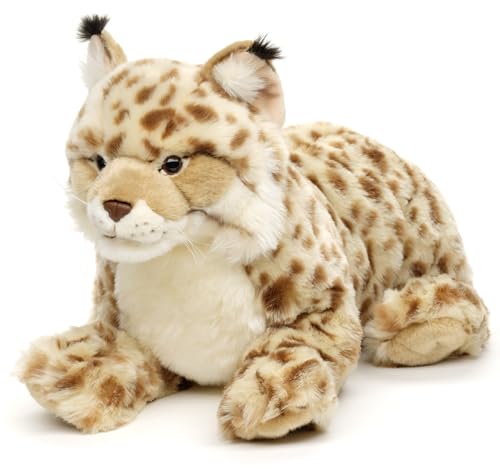 Uni-Toys - Luchs, liegend (ohne Geschirr) - 46 cm (Länge) - Plüsch-Katze - Plüschtier, Kuscheltier von Uni-Toys