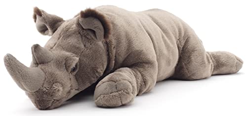 Uni-Toys - Nashorn groß, liegend - 54 cm (Länge) - Plüsch-Rhino, Rhinozeros - Plüschtier, Kuscheltier von Uni-Toys