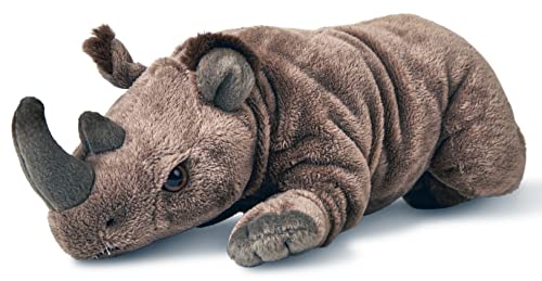 Uni-Toys - Nashorn, liegend - 32 cm (Länge) - Plüsch-Rhino, Rhinozeros - Plüschtier, Kuscheltier von Uni-Toys