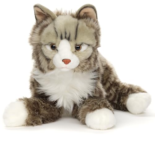 Uni-Toys - Norwegische Waldkatze - 46 cm (Länge) - Plüsch-Katze - Plüschtier, Kuscheltier von Uni-Toys