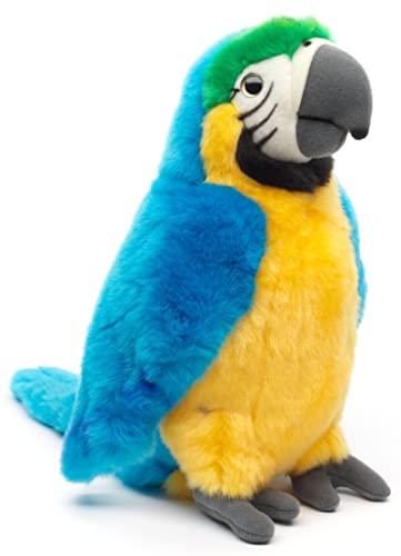 Uni-Toys - Papagei (blau) - 28 cm (Höhe) - Plüsch-Vogel - Plüschtier, Kuscheltier von Uni-Toys