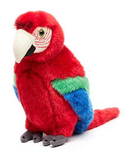 Uni-Toys - Papagei (rot) - 24 cm (Höhe) - Plüsch-Vogel, Ara - Plüschtier, Kuscheltier von Uni-Toys