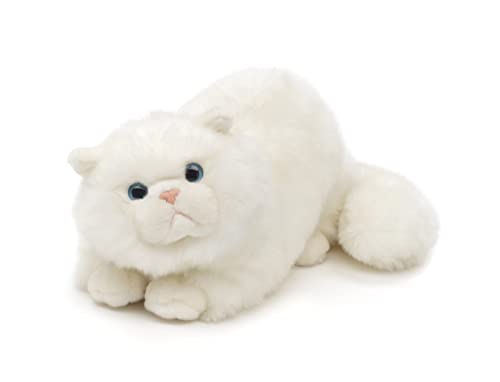 Uni-Toys - Perserkatze weiß, liegend - 31 cm (Länge) - Plüsch-Katze - Plüschtier, Kuscheltier von Uni-Toys