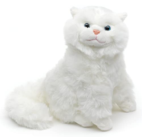 Uni-Toys - Perserkatze weiß, sitzend - 25 cm (Höhe) - Plüsch-Katze - Plüschtier, Kuscheltier von Uni-Toys