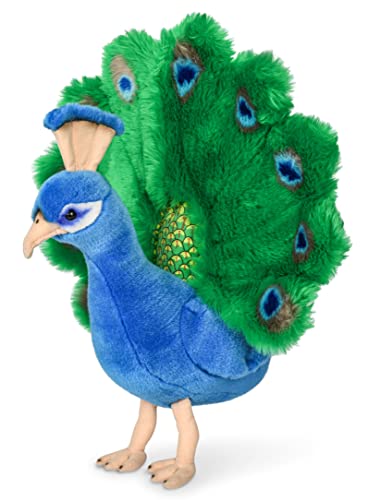 Uni-Toys - Pfau - 30 cm (Höhe) - Plüsch-Vogel - Plüschtier, Kuscheltier von Uni-Toys