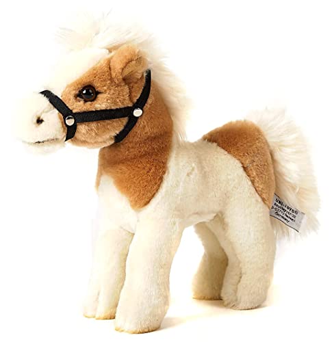 Uni-Toys - Pferd, stehend, beige-weiß (ohne Sattel) - 23 cm (Länge) - Plüsch-Pferdchen - Plüschtier, Kuscheltier von Uni-Toys