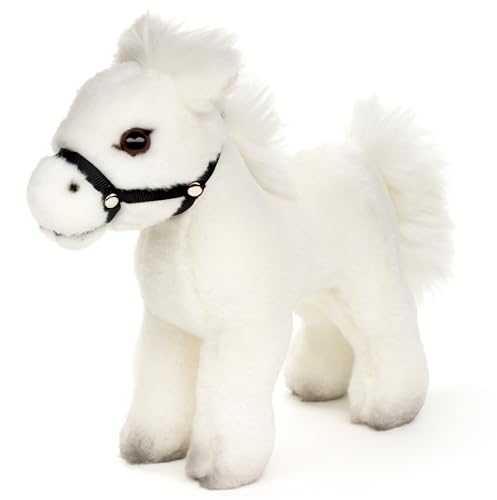 Uni-Toys - Pferd, stehend, weiß (ohne Sattel) - 23 cm (Länge) - Plüschtier, Kuscheltier von Uni-Toys