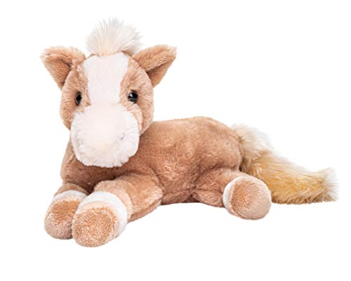 Uni-Toys - Pferd hellbraun, liegend - superweich - 28 cm (Länge) - Plüsch-Pferd, Bauernhoftier - Plüschtier, Kuscheltier von Uni-Toys