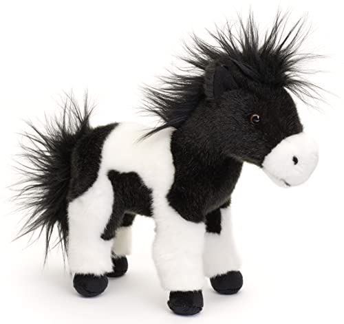 Uni-Toys - Pferd schwarz-weiß, stehend - 23 cm (Höhe) - Plüsch-Pferd - Plüschtier, Kuscheltier von Uni-Toys