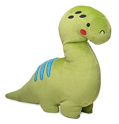 Uni-Toys - Plüsch-Kissen - Dinosaurier grün - Ultra-weich - 38 cm (Länge) - Plüsch-Dino - Plüschtier, Kuscheltier von Uni-Toys