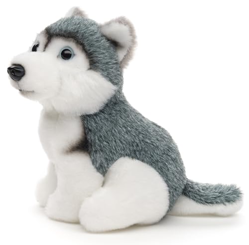 Uni-Toys - Plushie - Husky, sitzend - 12 cm (Höhe) - Plüsch-Hund - Plüschtier, Kuscheltier von Uni-Toys